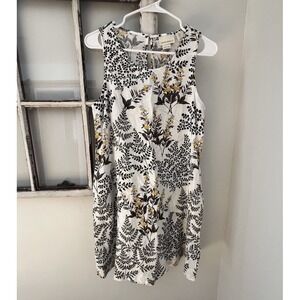 CYNTHIA ROWLEY 100% Linen Floral Dress Boho Women's Size Small